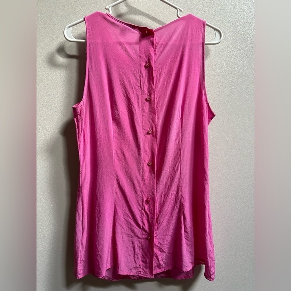 LIKE NEW | Banana Republic Pin Tuck Pleats Sleeveless Silk Blouse | Women’s 10 - Picture 3 of 6
